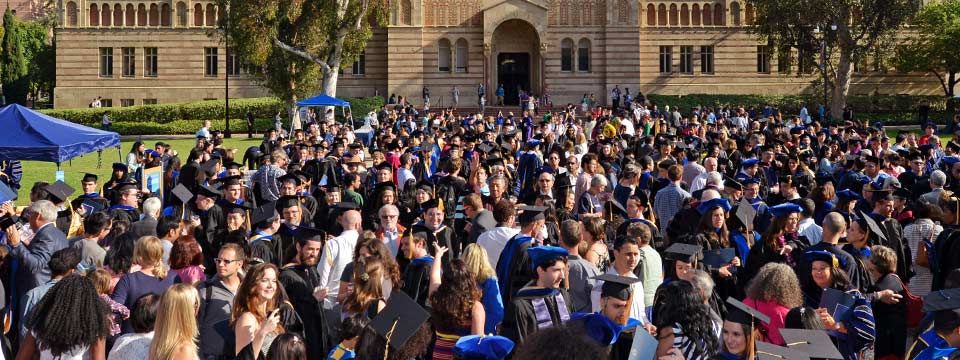 UCLA Doctoral Graduates celebrate during the Doctoral Hooding